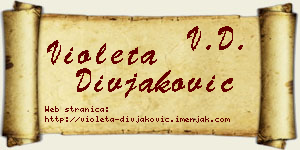 Violeta Divjaković vizit kartica